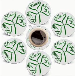 SET OF 6 WOODEN COASTERS